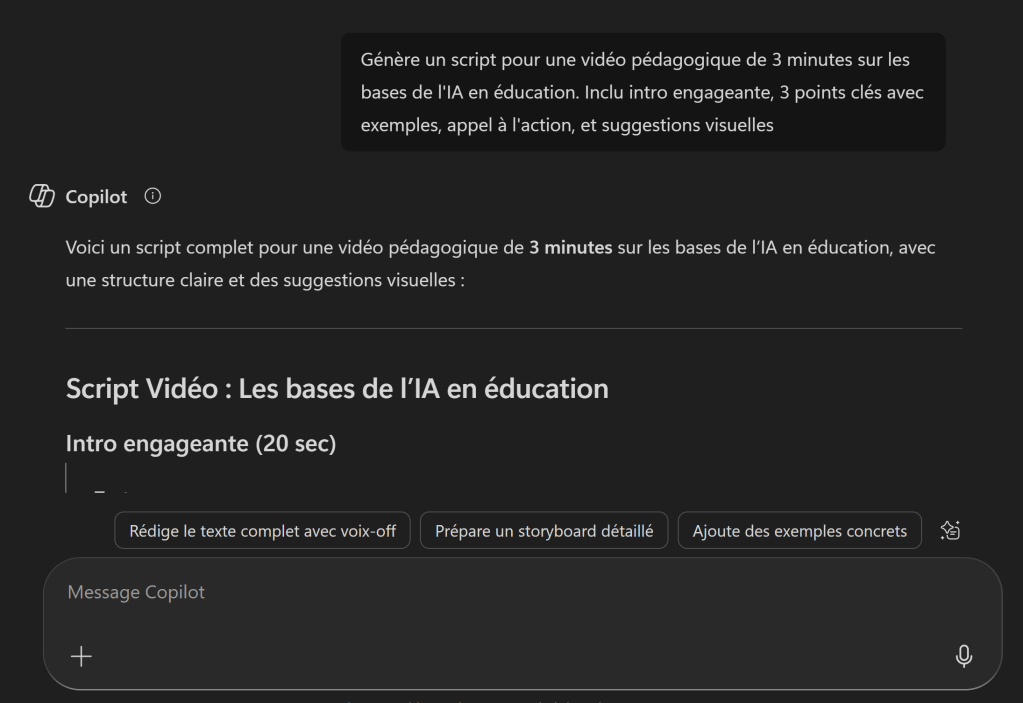 Créer des Vidéos Pédagogiques avec Microsoft 365 Copilot et Clipchamp – Workflow&nbsp;Collaboratif